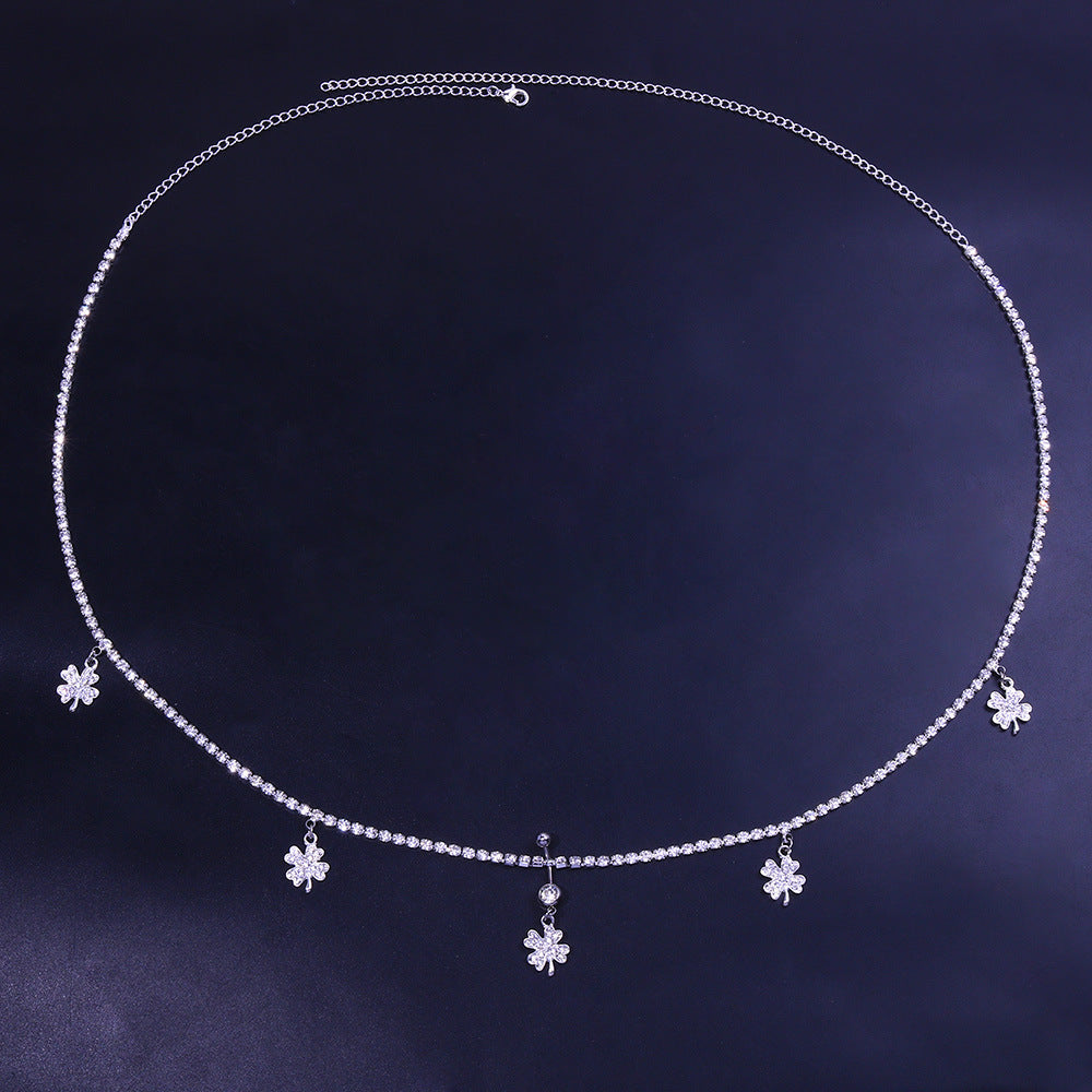 Human Piercing Devil's Eye Navel Chain