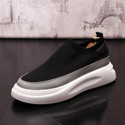 Breathable Platform Shoes Men's Fashion Personality Casual Shoes Mesh Surface