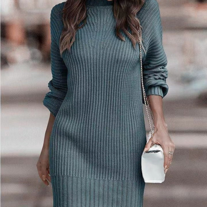 Turtleneck Sweater Women's Long Sleeve Knitwear Dress Women's Clothing