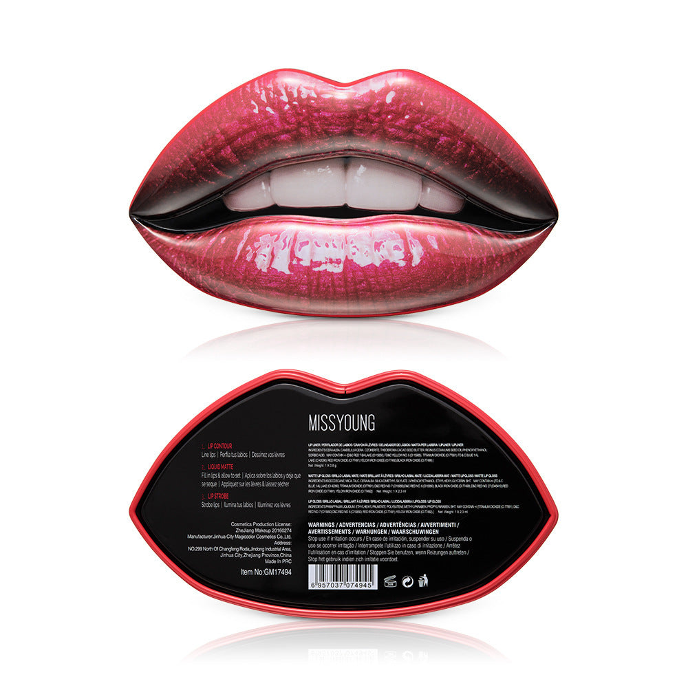 Women's Matte Pearly Lip Gloss Lipstick Pen Set