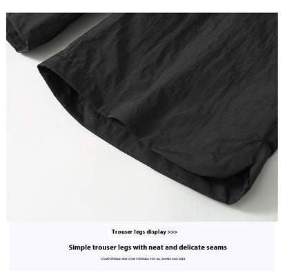 Drawstring Shorts Men's Fifth Loose Cargo Beach Pants