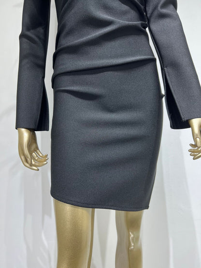 Dark Gorgeous Feather Sexy Low-cut Buttock Short Dress