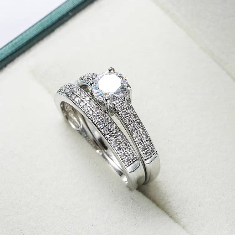 Women's Full-Diamond Stacked Ring