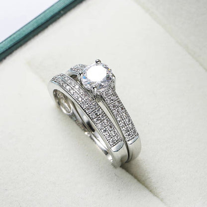 Women's Full-Diamond Stacked Ring