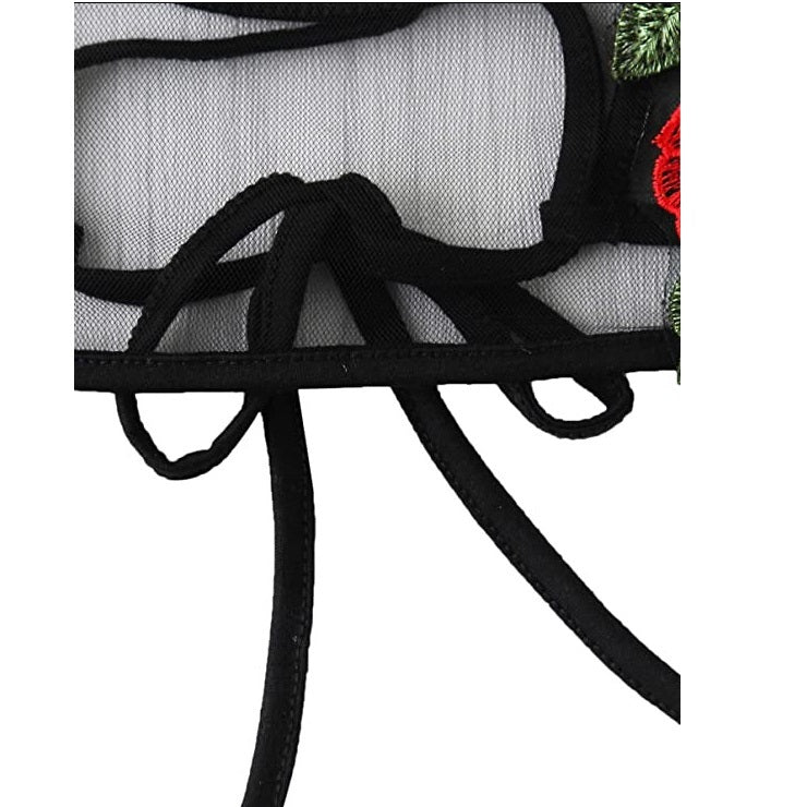 Three-Point Slim Padded Lace Bra Set Women