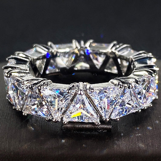 Women's Luxury Titanium Zircon Ring