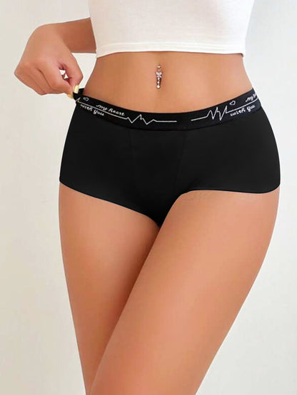 Summer High Waist Thin Japanese Style Panties Sports Hip Lifting Solid Color