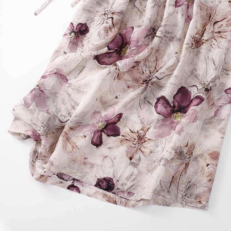 Artistic Retro Half-length Sleeve Dress Women