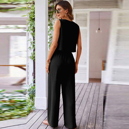 Fashion Suit Female Sleeveless Two-piece Suit