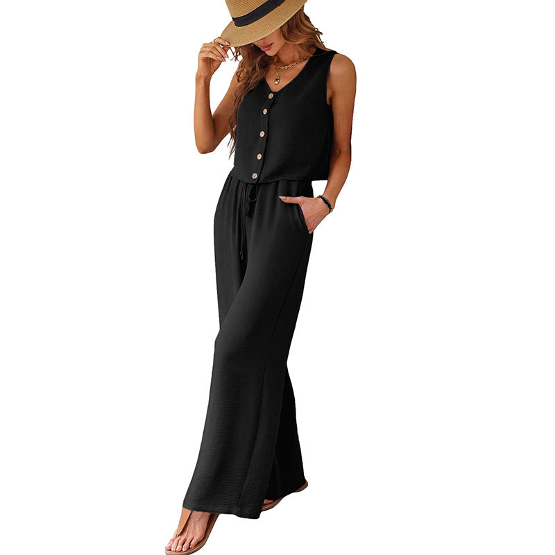 Fashion Suit Female Sleeveless Two-piece Suit