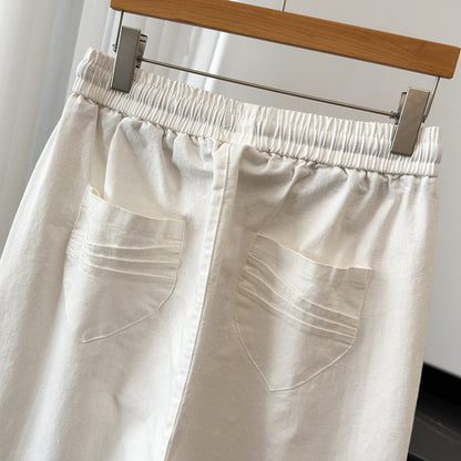 Plus Size Elastic Waist Simple Women