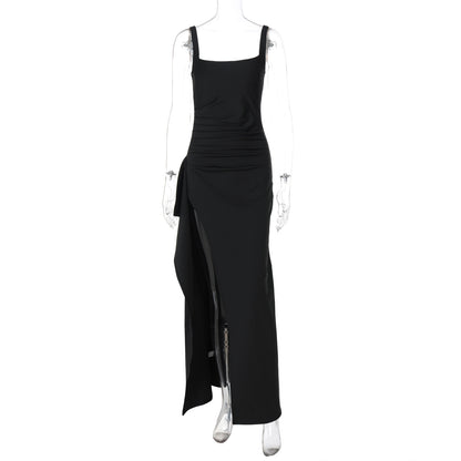 Fashion Personalized Women's Sling High Slit Dress