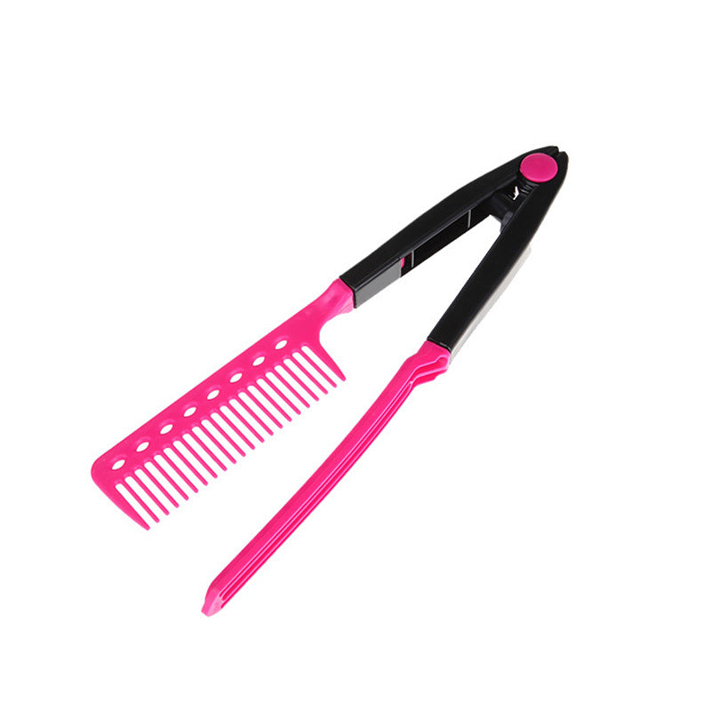Hair Styling V-shaped Clip Straightening Comb