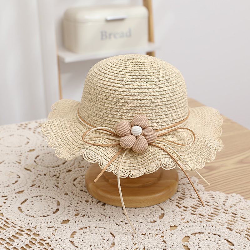 Girls' Sun-proof Sun Straw Hat Bag