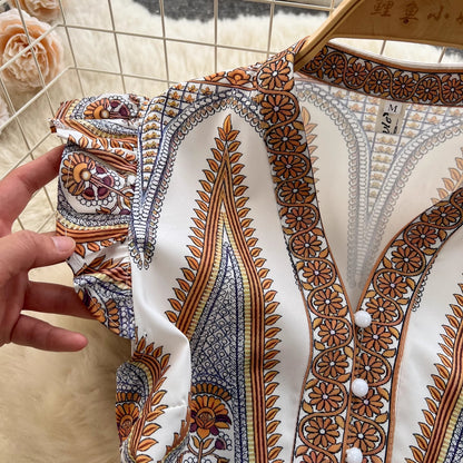 Women's Fashion Printed Temperament Slim Dress