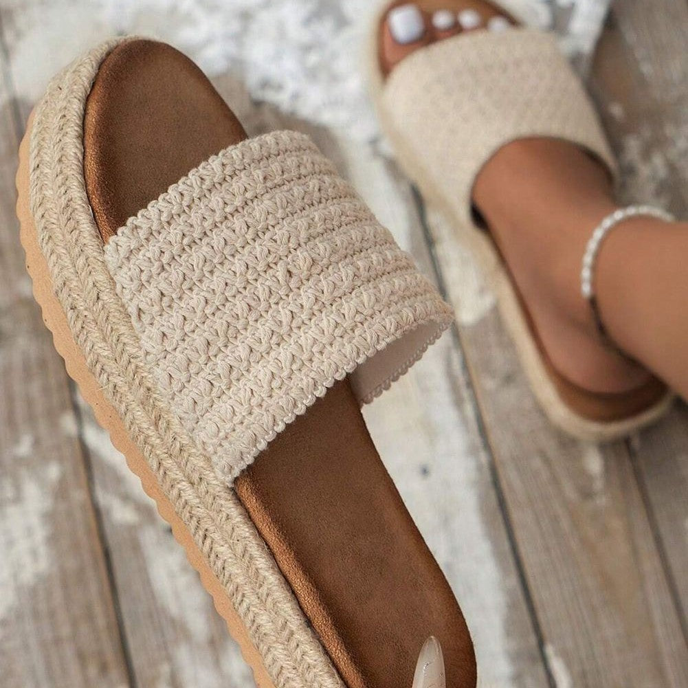 Women's Hemp Rope Sandals With Muffin Bottom