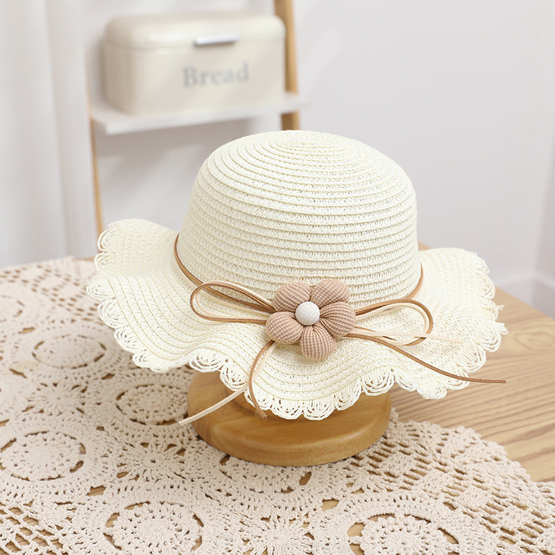 Girls' Sun-proof Sun Straw Hat Bag