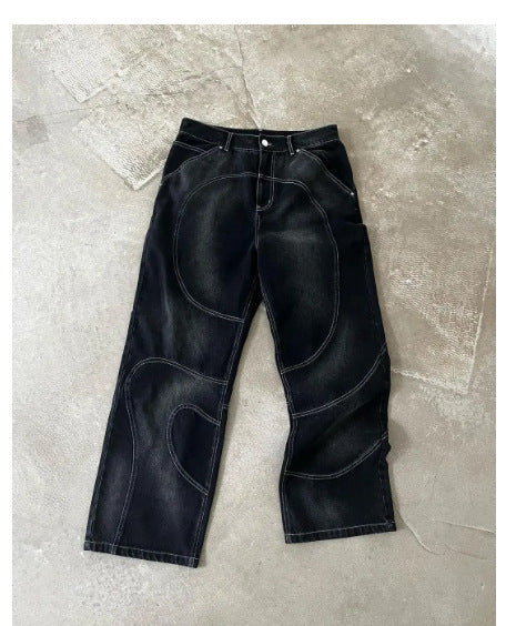Men's Simple Street Hip Hop Straight Jeans