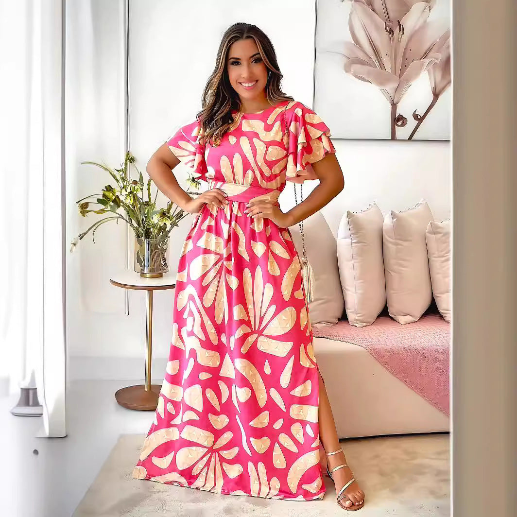 Temperament Leisure Spring And Summer Women's Clothing Long Dress