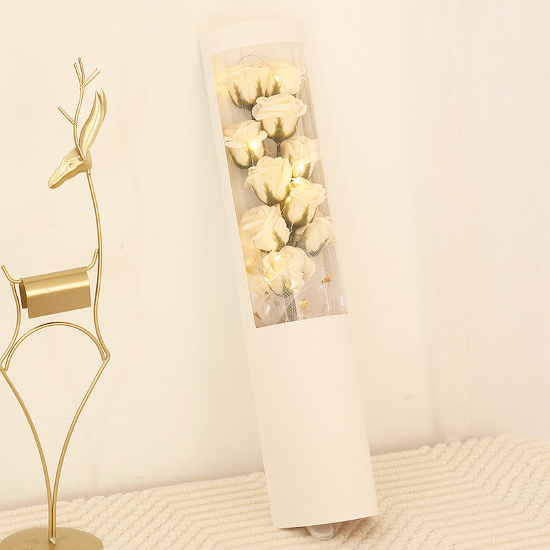 PVC Gift Box Soap Flower Rose Bouquet 1