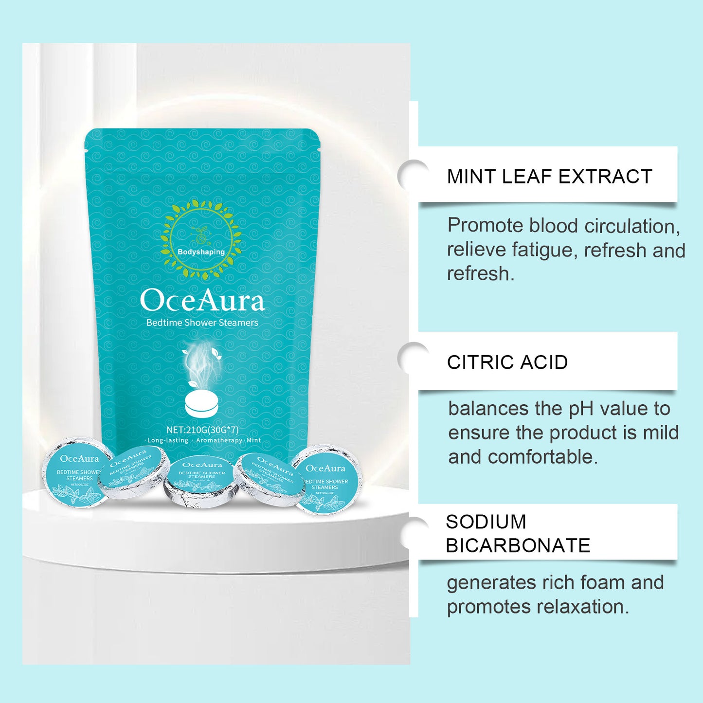 Mint Shower Aromatherapy Sheet Gentle Cleaning Bath