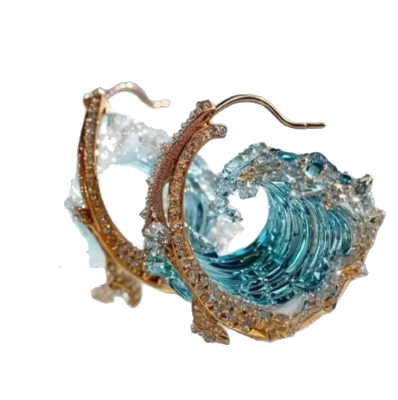 Creative Sky Blue HAILANG Resin Earrings