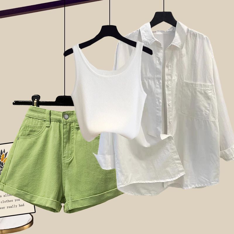 Summer Mint Man Style Dopamine Wear Match Suit Women