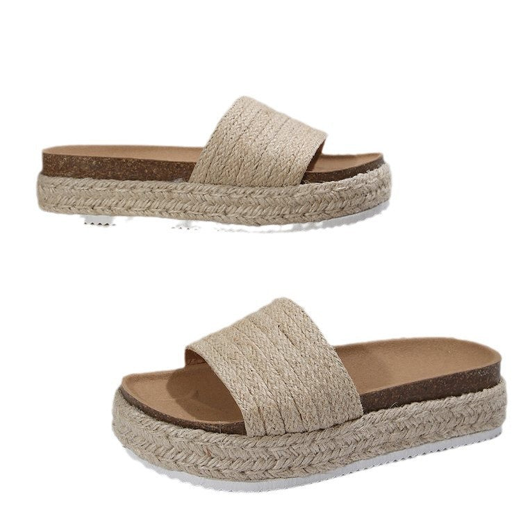 Women's Hemp Rope Sandals With Muffin Bottom