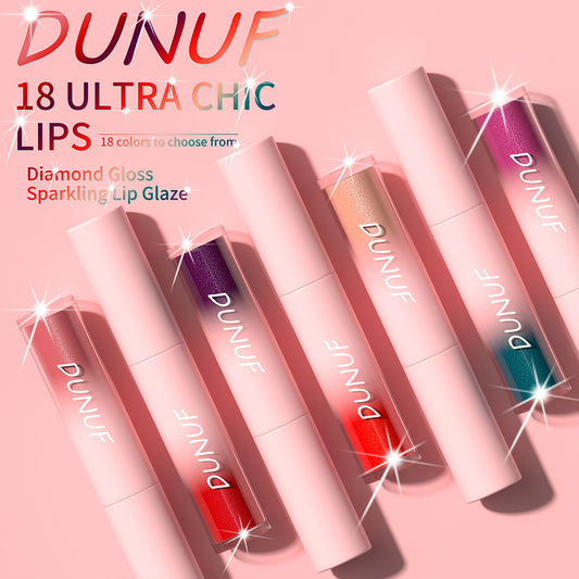 DUNUF 18 Color Diamond Lipstick Lip Gloss