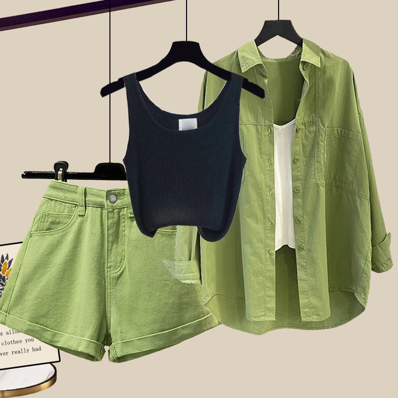 Summer Mint Man Style Dopamine Wear Match Suit Women