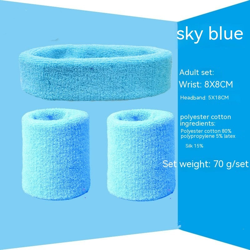 Sports Sweat-absorbent Wristband Headband Hairband Suit