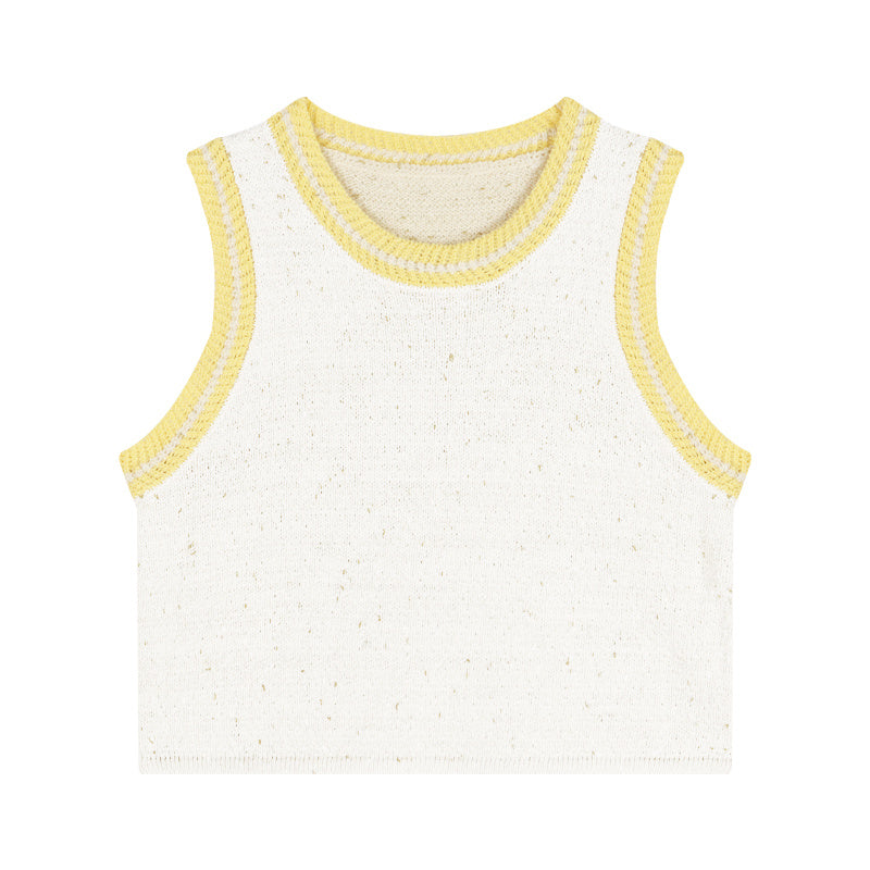 Temperament Sleeveless Vest Knitted Sweater Women's Suit Skirt