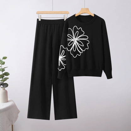 Wide Leg Pants Two-piece Suit