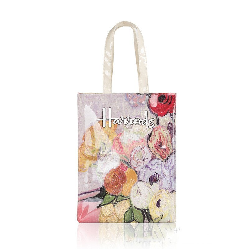 Simple Printed PVC Tote Bag Waterproof Large Capacity