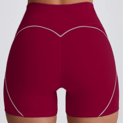Peach Hip High Waist Running Training Shorts Hip Lifting Nude Feel