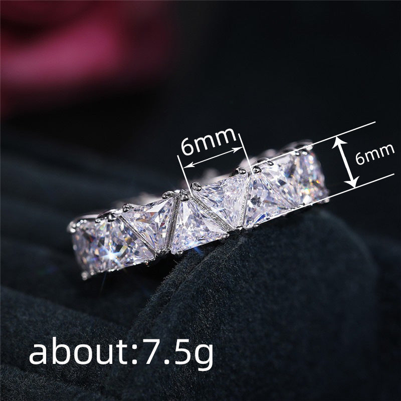 Women's Luxury Titanium Zircon Ring