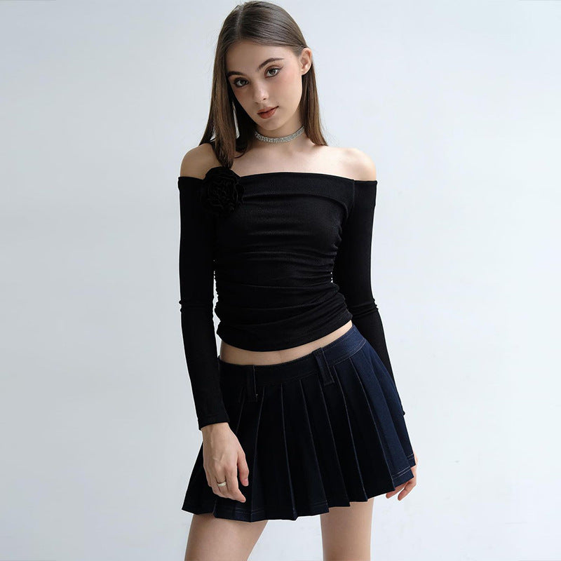 Women's Off-shoulder Long-sleeve Bodice With Off-shoulder Collar
