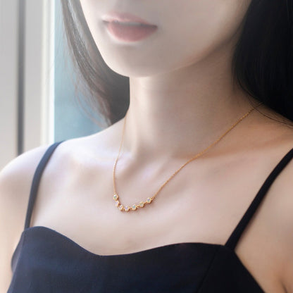 Light Luxury Synthetic S925 Silver Gold Plated Necklace Women