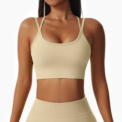 Shockproof Beauty Back Sportswear Seamless Gathering Vest Women