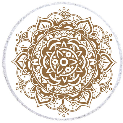 Round Printed Beach Towel Microfiber Plus Flow