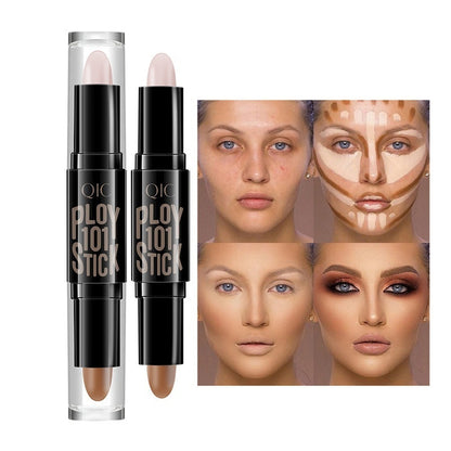 Long Lasting Fadeless Makeup Double-headed Highlight Concealer Contour Stick