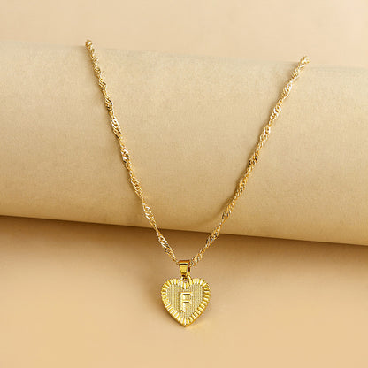 26 English Initial Letter Pendant Necklaces For Women
