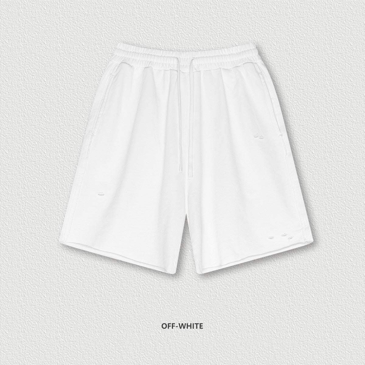 Washed Waxed Over-the-knee Shorts Men's Fifth Pants