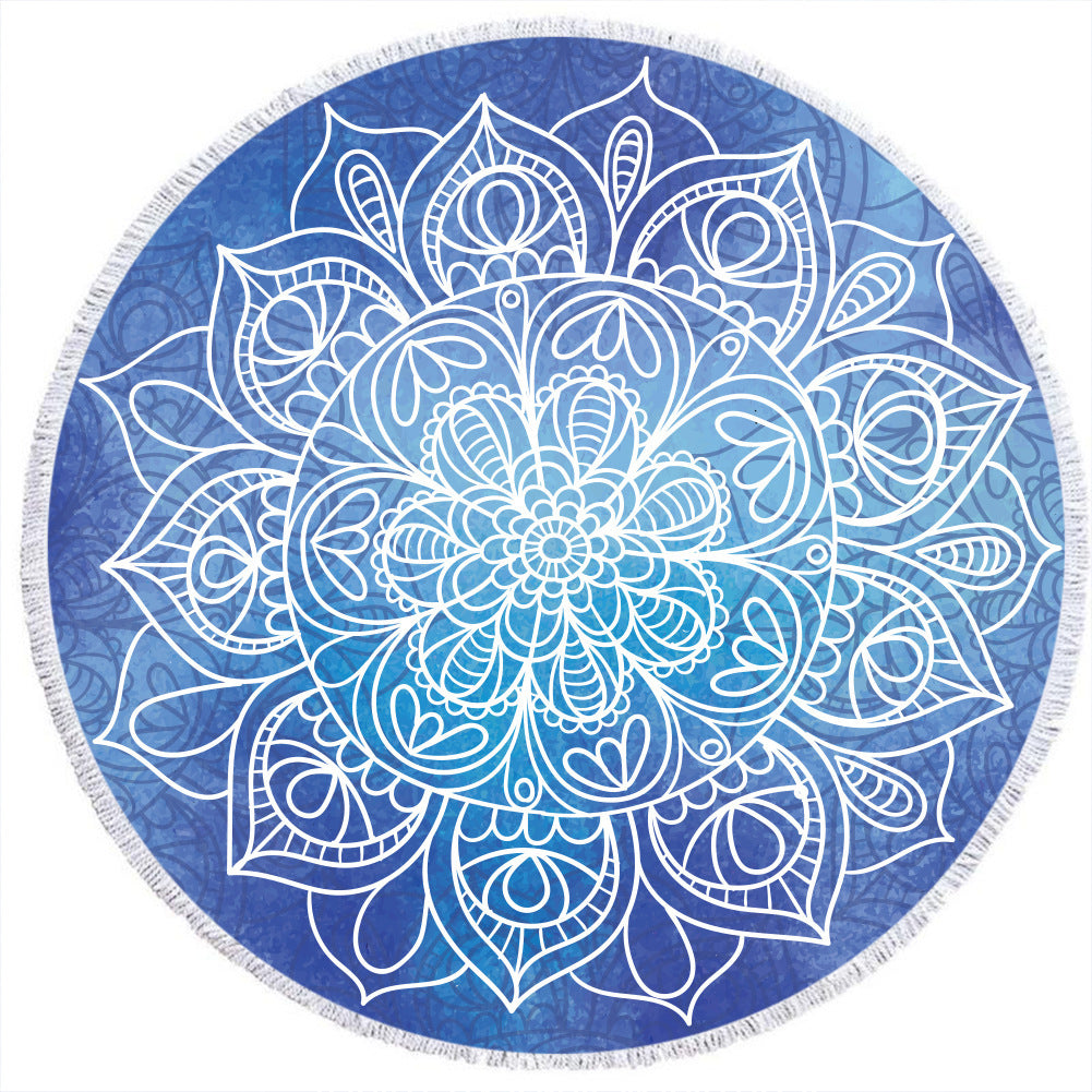 Round Printed Beach Towel Microfiber Plus Flow