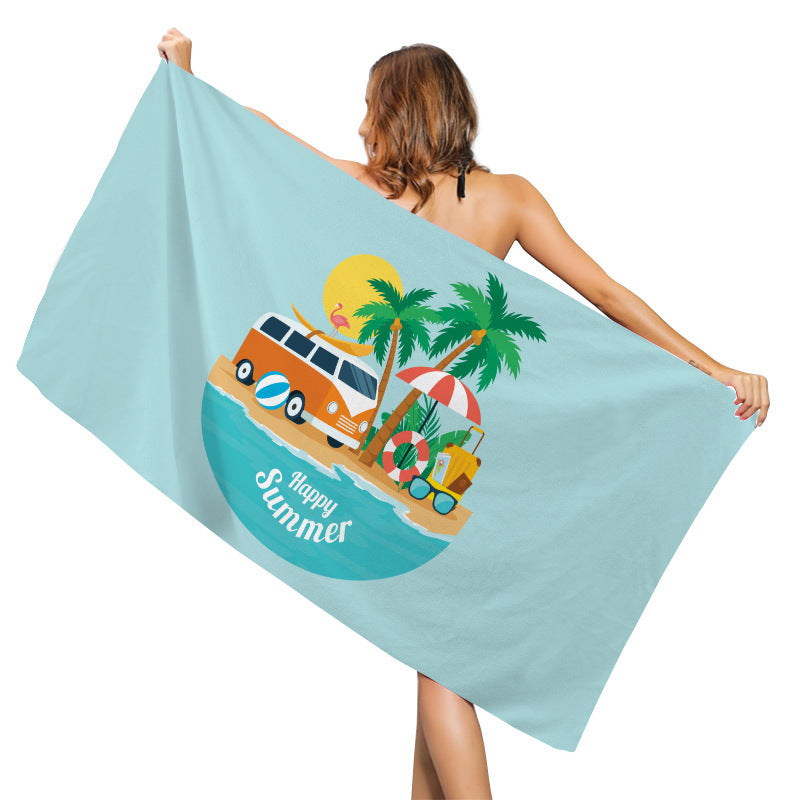 Creative Print Sunscreen Beach Towel Shawl