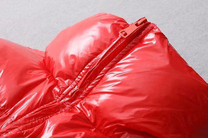 Women's Short Glossy Padded Down Jacket