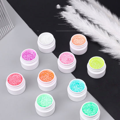Multicolor Luxury Snowflake Nail Gel Super Shiny