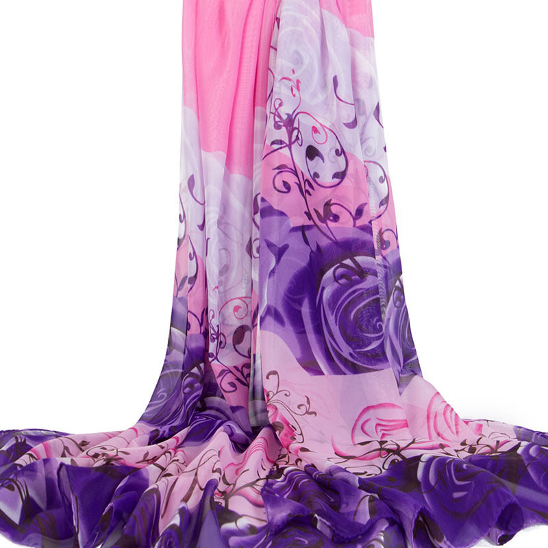 Spring And Autumn New Silk Scarf Versatile Decorative Winter Artificial Silk Beach Towel