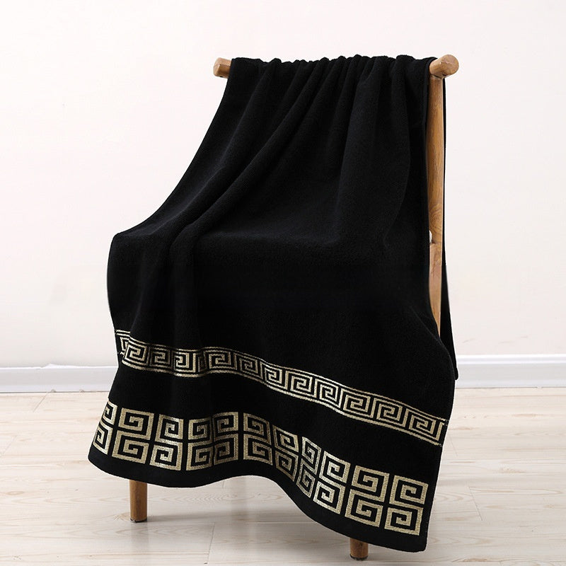 Wide Satin Jacquard Beach Cotton Bath Towel