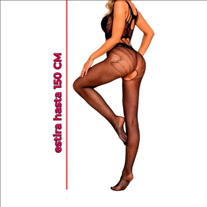 High Neck Lace Fishnet Bodysuit